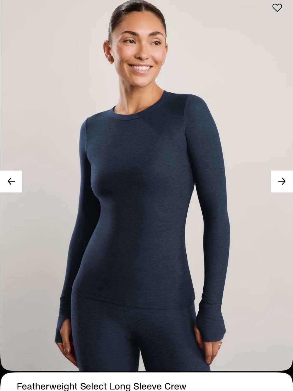 Nwt Featherweight Select Long Sleeve Crew - Navy